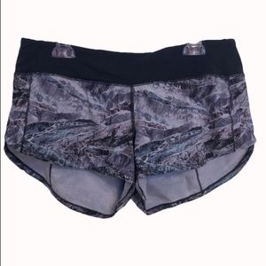 Lululemon Speed Short 2.5 Inch Grey Pattern